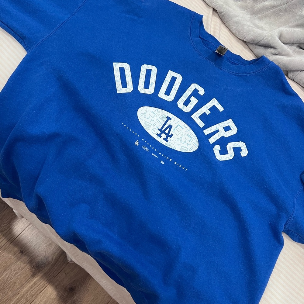Royal Blue Dodgers Graphic Sweatshirt - Women’s Team Pullover